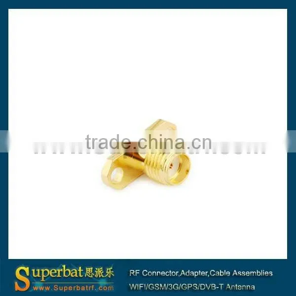 SMA 2 hole panel mount jack with solder Post terminal connector socket