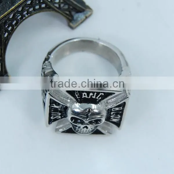 Wholesale Stainless steel punk ring,Rock and roll style ring,skull ring