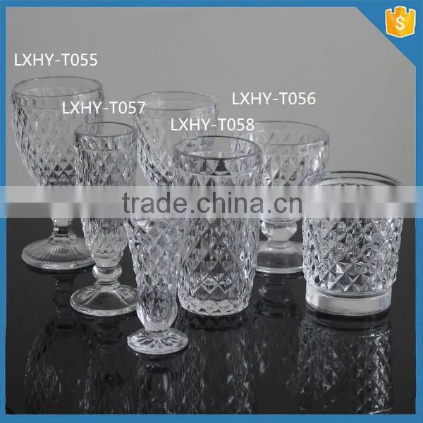 LXHY-T055 lead free plush crystal drinking glass manufacturers china