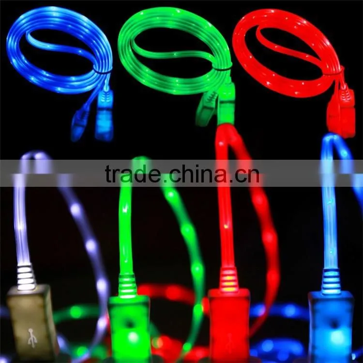 Wholesale LED Mobile Data Cable, TPE USB Charging Cable V8 Android Cable
