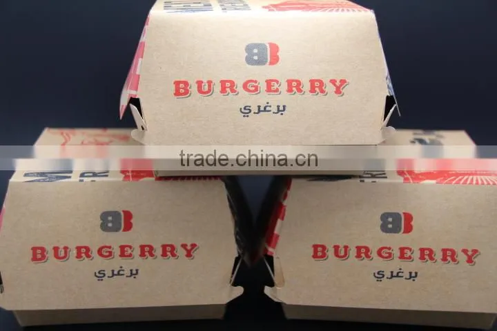 Customize disposible takeaway food container fo hamberge/ lunch