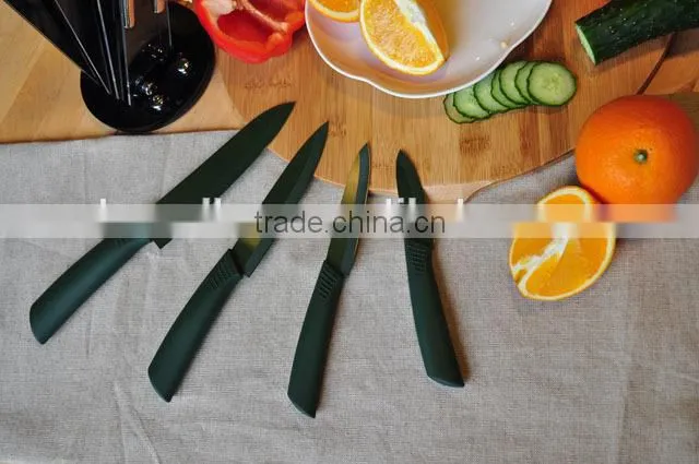 Dark Green Colorful Blade anti-oxidantHealthy Featured Zirconium material FDA, LFGB qualified Knives set
