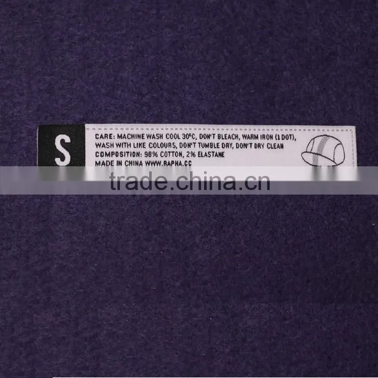 Garment Labels And Tags 100% Polyester Fabric Woven Labels For Clothing