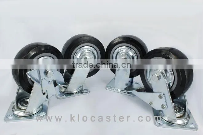 High Quality Swivel PU Heavy Duty Caster With Top Plate