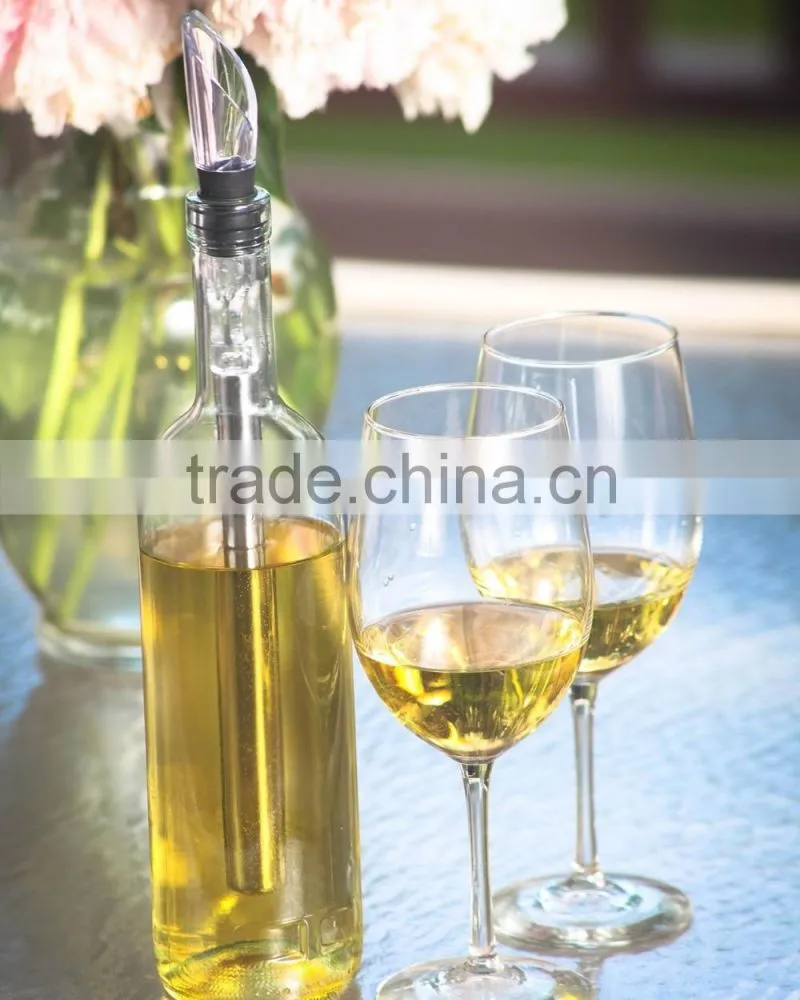 Wine Chiller Stick,Stainless Steel Chill Rod,All in One Pourer and Aerator - Best Choice For Wine Lovers' Gift