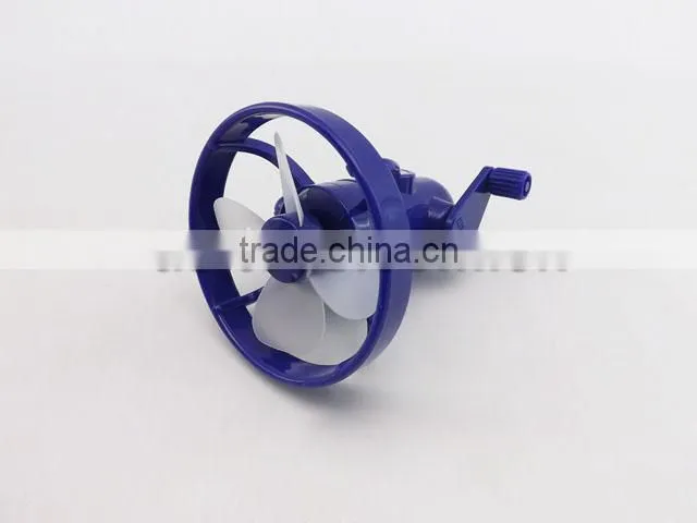 4 Colors hand of plastic wind up mini toy fan