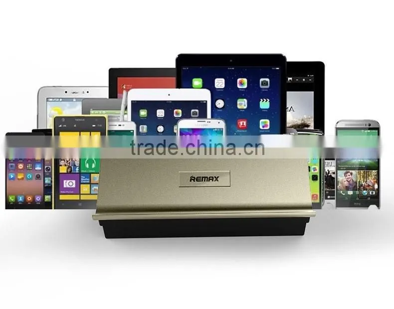 Original Remax EU Plug 4 Ports USB Goldhouse Hub Mobile Phone Charge Station Tablet Charger 4.2A Output