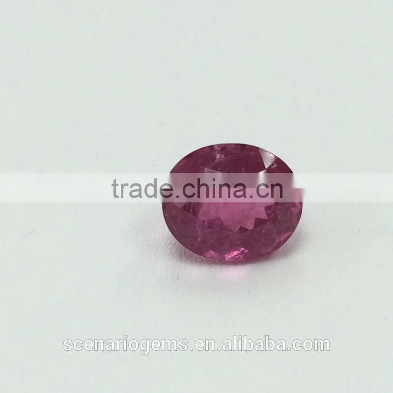 #13EZZZ Natural Pink Tourmaline Oval Faceted Loose Gemstone Rubellite