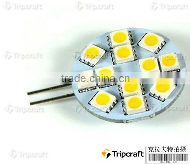 Residential Lighting 12 volt Bin Pin G4 led lighting bulbs G4 12SMD 5050