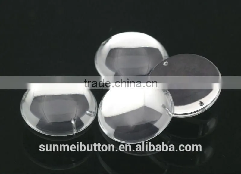 Transparent Crystal Flatback Sew on Acrylic Half Beads