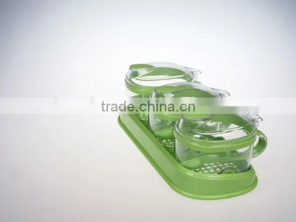 A085 new kitchen utensil plastic spice jar set fot sugar salt (3 box)