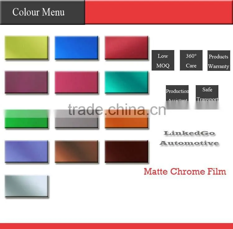 Good quality 1.52*20m waterproof vehicle wraping film with air bubble channel car body sticker