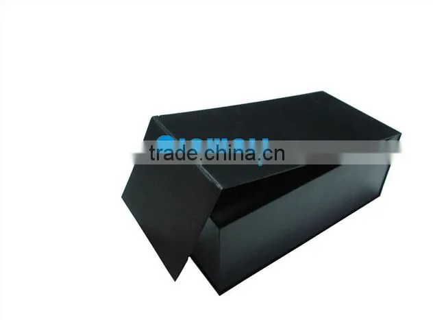 handmade rigid cardboard box black box packaging for gift