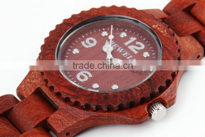 Mixed color Bewell Wristwatch Wooden Water Resistant Wooden WristWatch Women Men Bewell Wristwatch Wooden