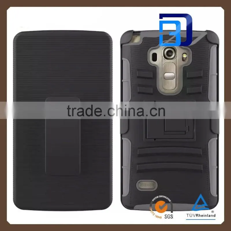 Best Quality Combo Heavy Duty Hybrid Rugged Rubber belt case Armor Case For LG G4 Vista factory price