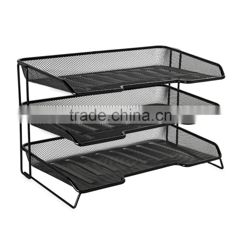 Economic 3-Tier Mesh Desk Organizer for Office and School