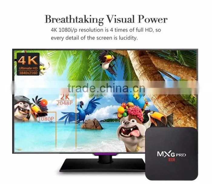 Best price MXG Pro 4k Amlogic S905 Quad Core TV BOX Andorid 5.1 tv box MxG