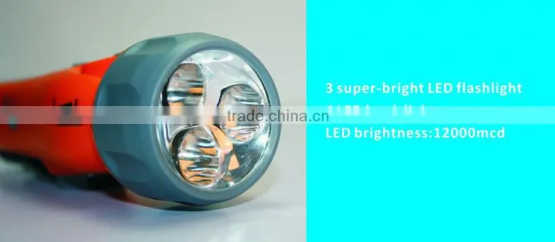 Hot sale emergency radio flashlight,Solar Crank Radio Flashlight
