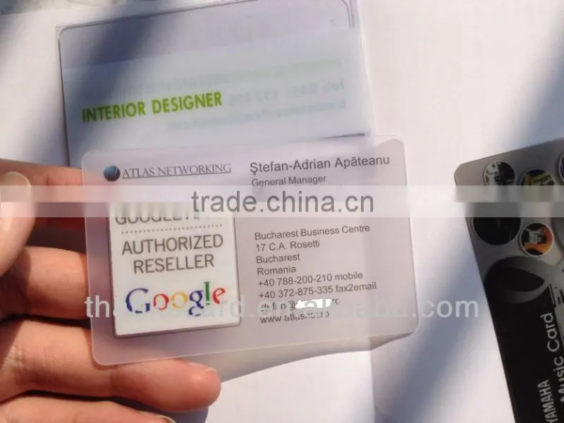 Free Design~~!! Best Material PVC transparent gift card/ Plastic clear card/ Clear matte transparent card