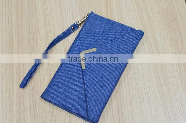 Denim 3d cartoon fabric leather case for iphone 6 6s 7