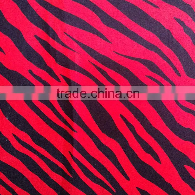 Stretch zebra-stripe designs 210d 100% Polyester viscose spandex fabric for Dress, Sportswear