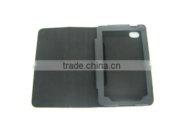 leather case with stand for Samsung Galaxy Tab P1000 black color