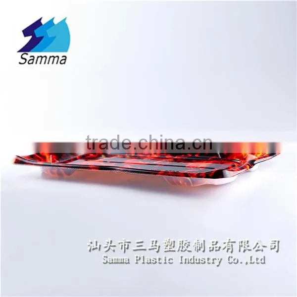 KW-0008TS-RB Clear Lid Disposable Plastic Sushi Plate