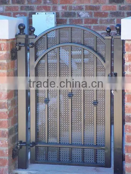 Best Seller supply custom wrought iron pool gate, Iron walk way gates, scroll garden gate on alibaba online shopping