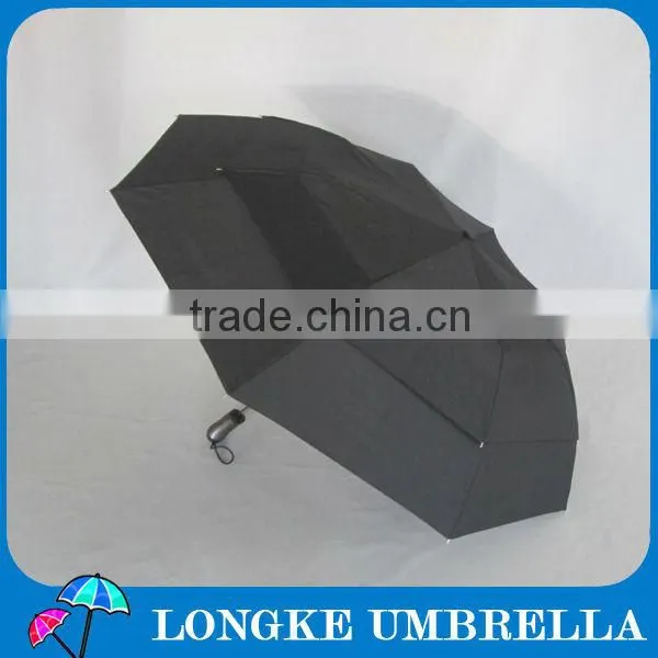 Double layer 2 fold golf umbrella,Windproof 2 fold umbrella, Automatic open