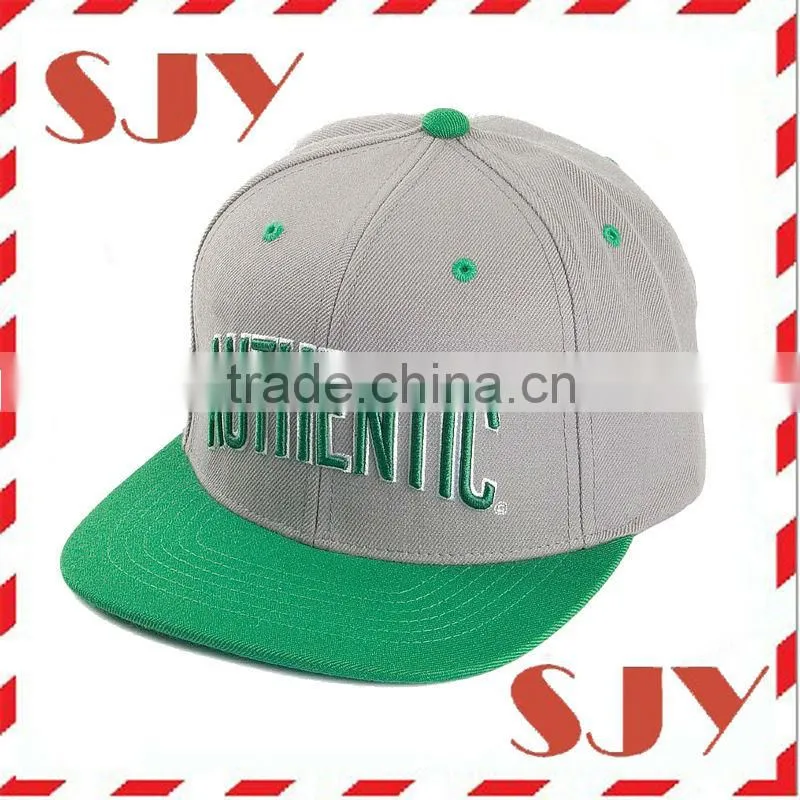 flat brim fitted embroidery snapback custom cap