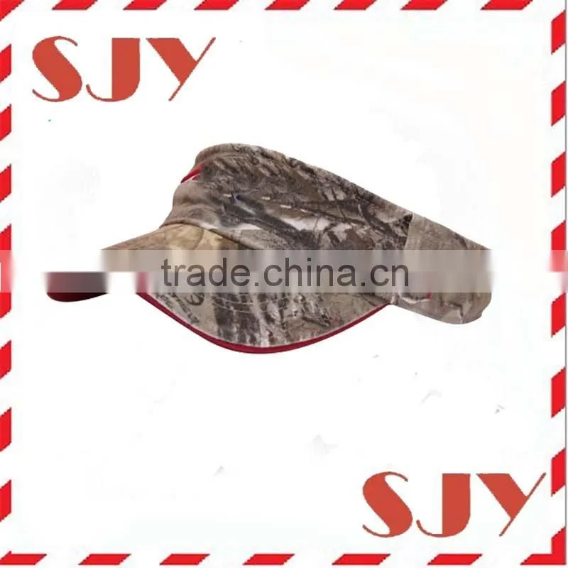100%polyester white piping custom design vintage visor cap