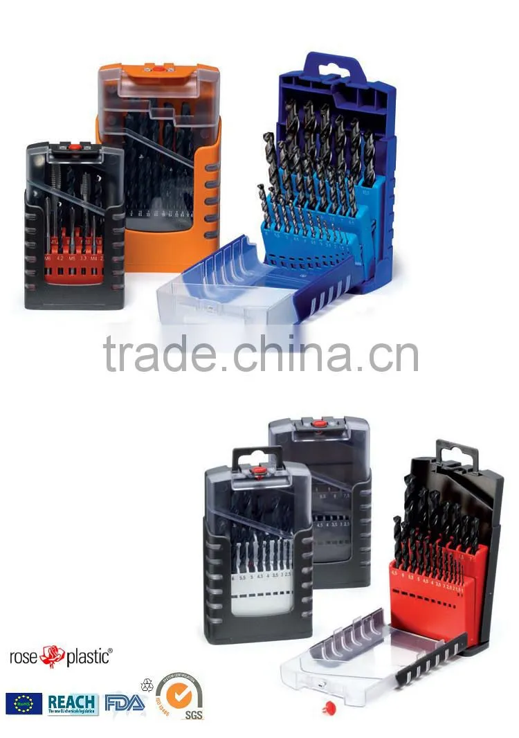 PP transparent PVC clear visible or PE colored plastic packaging box for stepped drill Rose Box BR