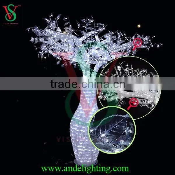 Artifical acrylic tree light lighted white tree garden landscape light