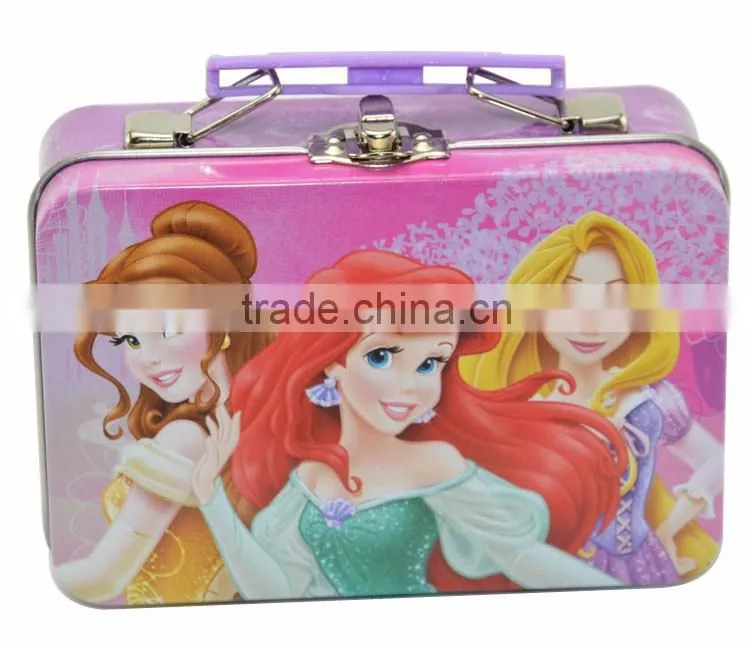 accept custom order portable kids cute lunch tin box