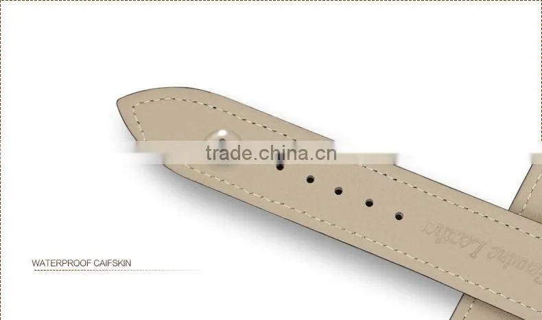 Luxury brand watch leather band with stainless steel pin buckle
