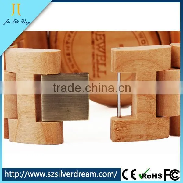 3atm Water Resistant Natural Wood Fashion Quartz Man Waterproof Wood Watch
