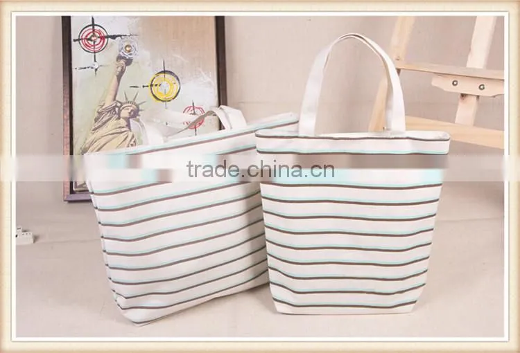 Fashion and fresh cotton linen shopping bag