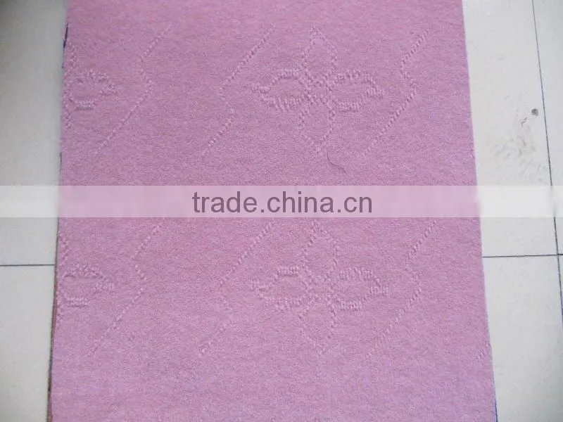 velour needle punch carpet 100% polyester Needle Punched Nonwoven Velour Carpet