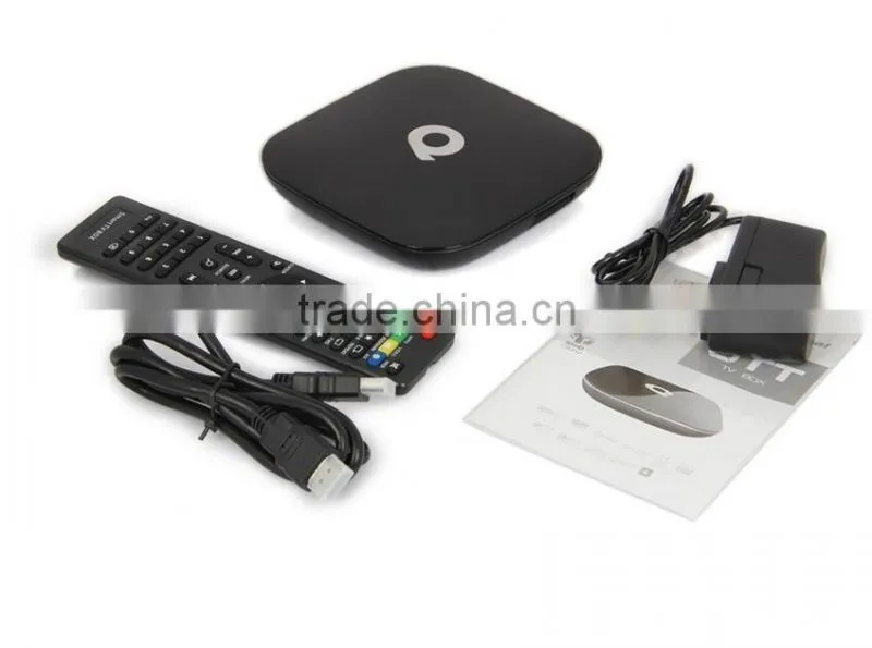 Q Box Android 5.1 TV BOX Amlogic S905 64bits 2GB/16GB Gigabit LAN WiFi Bluetooth H.265 KODI 16.0 Smart TV Box