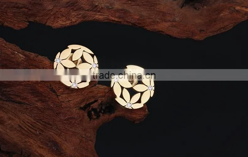 stainless steel $1.00 18kgp gold plated fashion jewelry