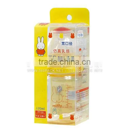 Customized baby feeding bottle spoon packaging box