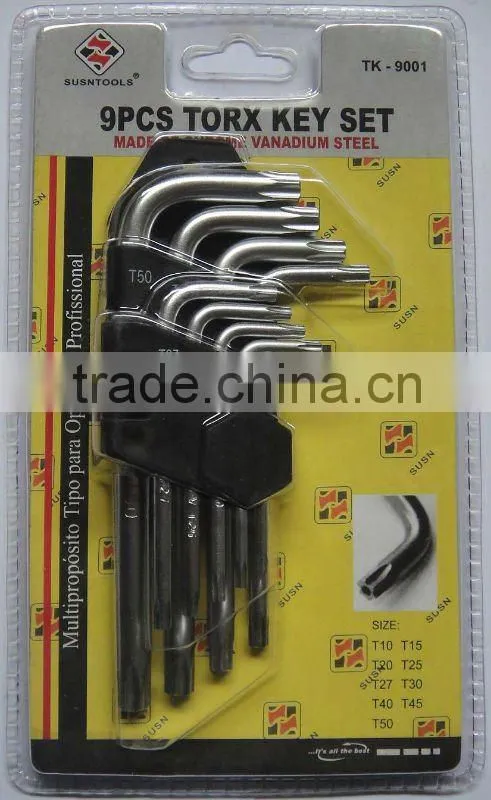 The Hot Sales and The Low Price and The High Quality SK9001A 9PCS Tork Key Wrench/Allen Key