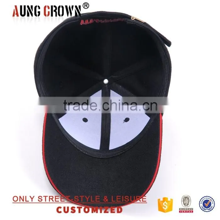 6 panel custom adjustable sports baseball caps