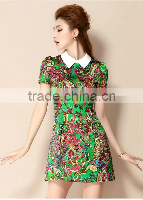 Digital Print Custom 100% Silk Dress