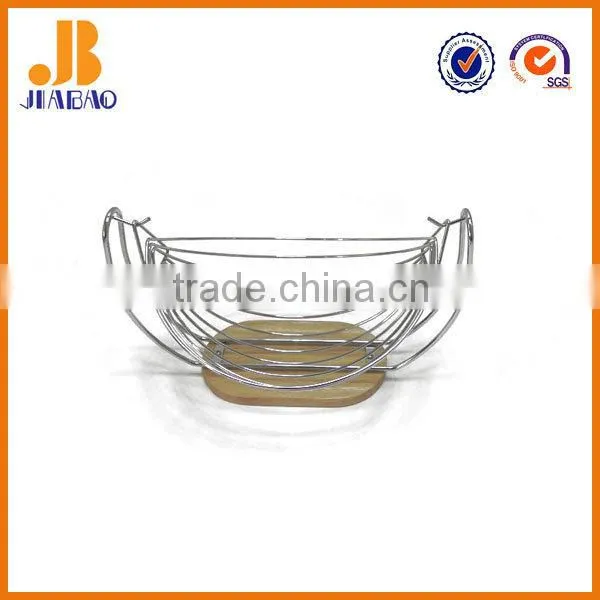 chrome boat shape furit basket with stand
