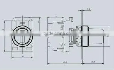 illuminated rotary 3 position switch silver contacts ABBF-11XD