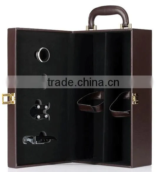 High Quality Leather wine packaging boxes hot selling