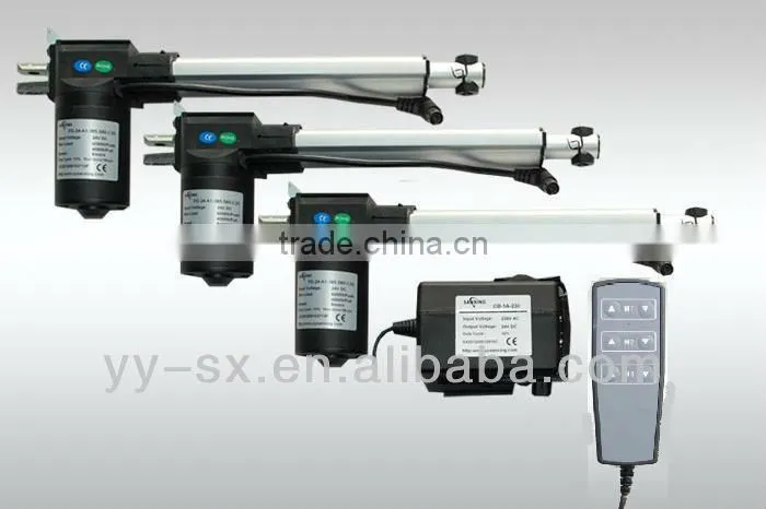 3 actuators for bed with one control box and handset