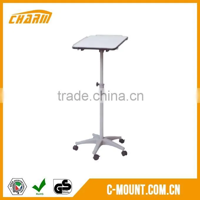 Wooden Height Adjustable Projector Laptop Trolley Easy Moving