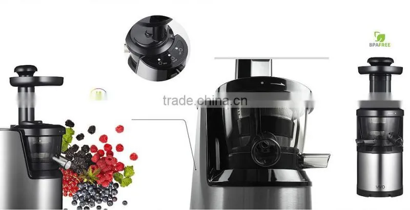 2016 the latest AC motor 43RPM stainless steel housing slow juicer